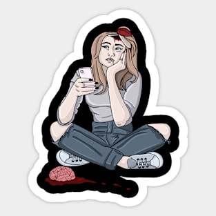 Phone Zombie Sticker